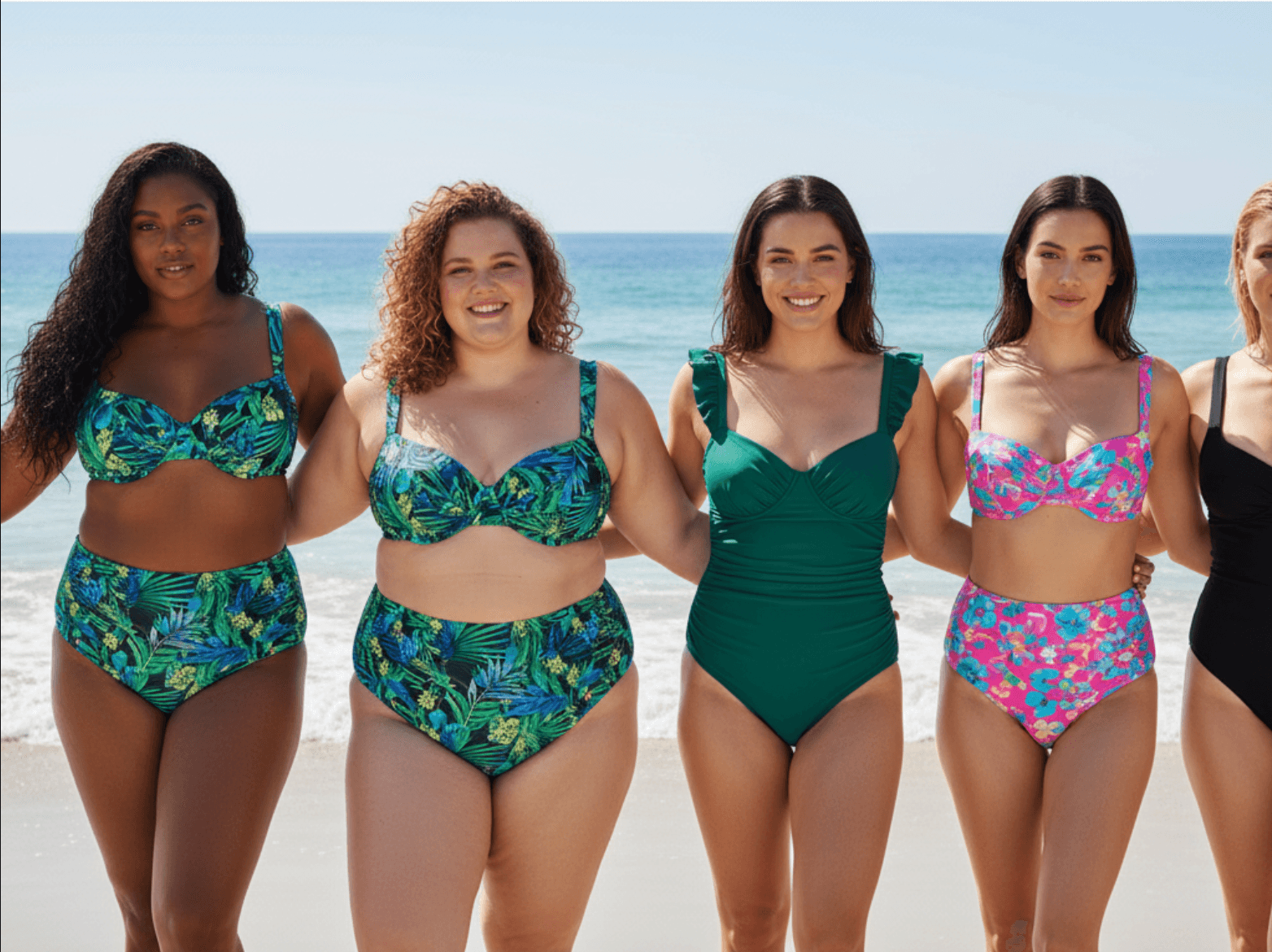 Woman in luxury swimwear enjoying the beach